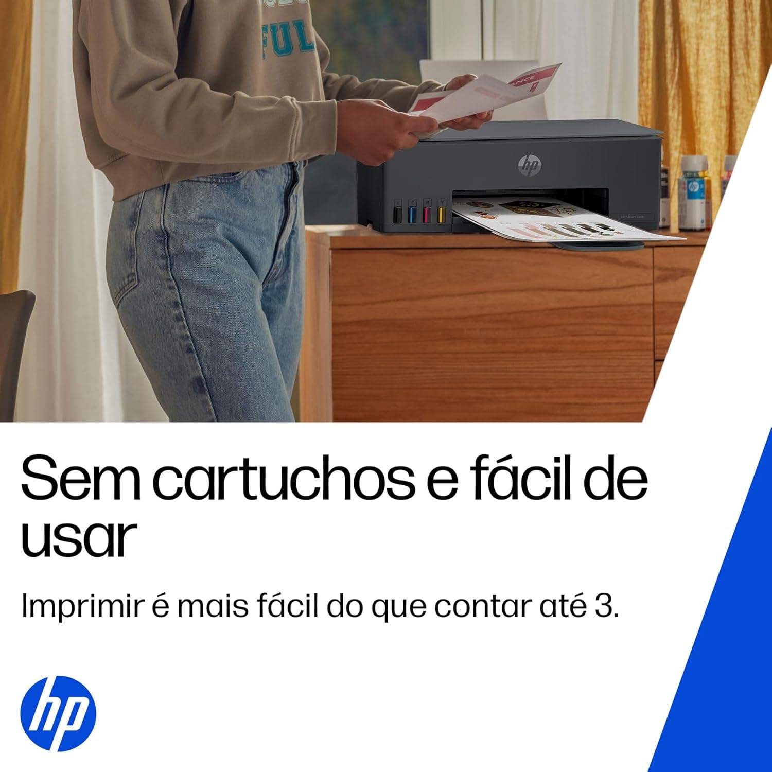 Impressora Multifuncional HP Smart Tank 581 Tanque de Tinta Colorida Wi-Fi, USB - Alta Economia -Copiadora e Scanner (4A8D5A)
