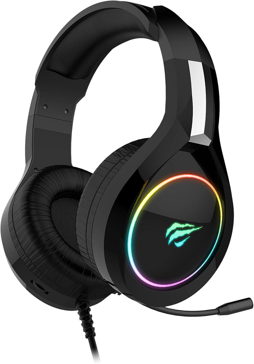 Havit Headphone Fone de Ouvido H2232d, Gamer, Iluminação RGB, com Microfone, Falante de 50mm, Conector 3.5mm, HAVIT, HV-H2232d, Cabo USB para Iluminação: imagem adicional