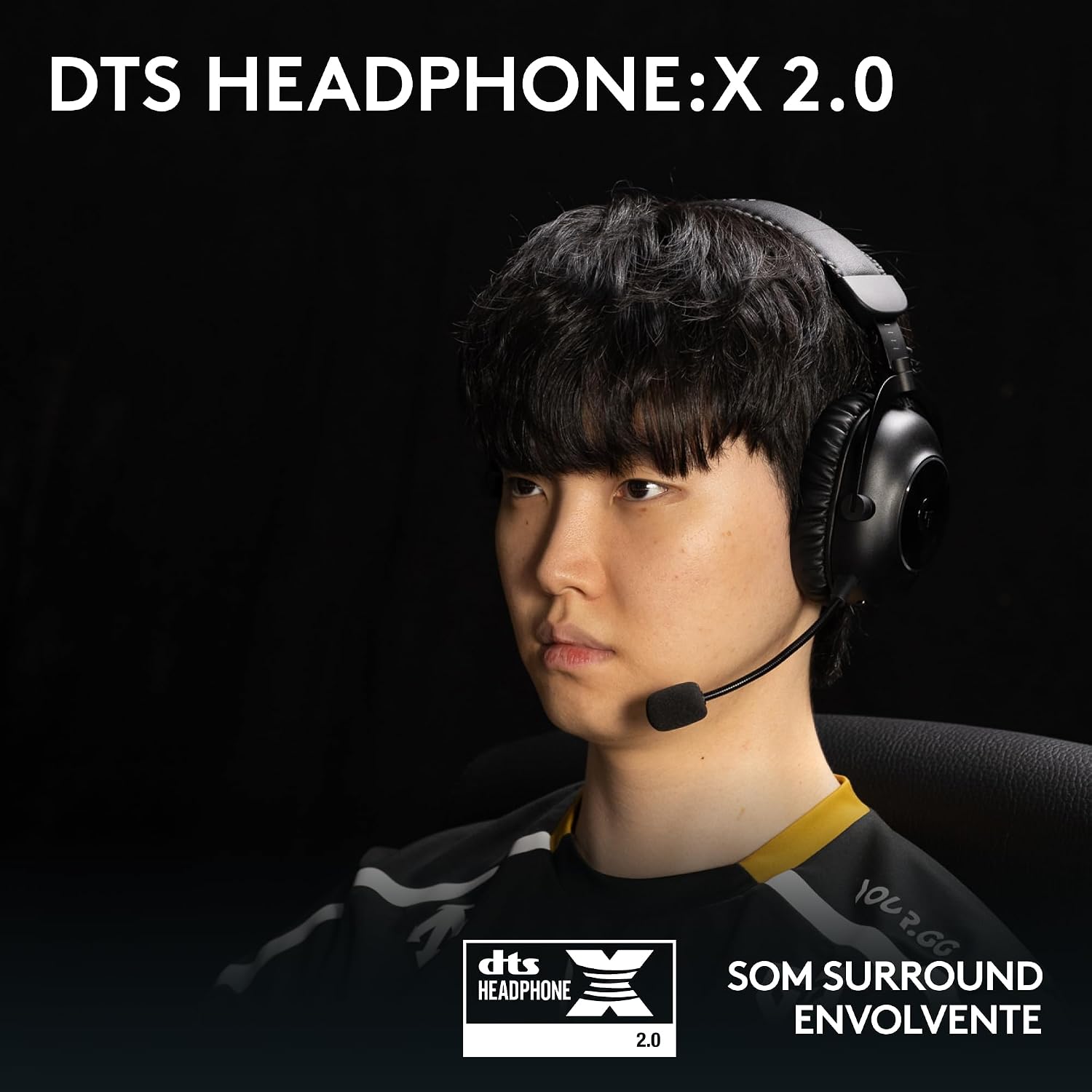 Headset Gamer Sem Fio Logitech G PRO X 2 LIGHTSPEED Com Microfone Removível, Drivers de Grafeno 50mm, Conexão Bluetooth, USB e 3,5 mm, Compatível com PC, PS5, PS4, Switch - Preto: imagem adicional
