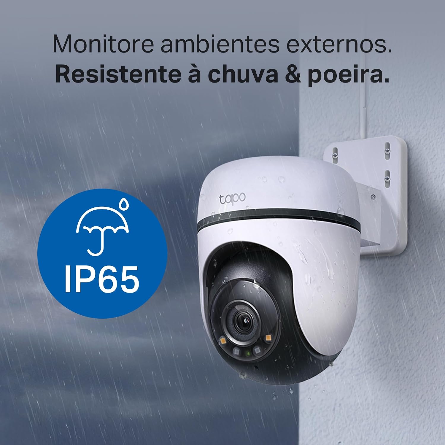 TP-Link Tapo C500 Câmera de Segurança Wi-Fi Externa 360°, Full HD 1080p, Visão Noturna Colorida de Até 30 m, Detecção de Pessoas, IP65, Áudio Bidirecional, Alexa e MicroSD de Até 512 GB
