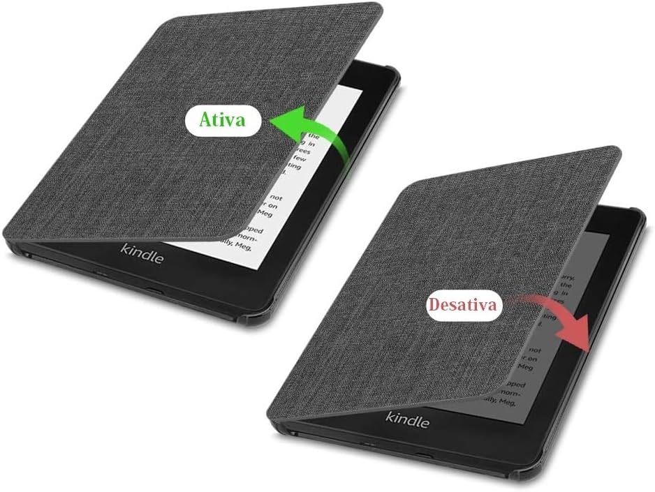 Capa + Caneta Novo Kindle 11ª Geração 2024 e 2022 (RS23CV e C2V2L3) - Rígida Com Alça - Sistema de Hibernação - Fechamento Magnético 6 Polegadas: imagem principal