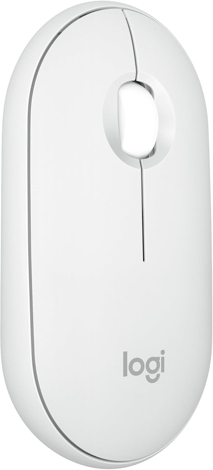 Mouse sem fio Logitech Pebble 2 M350s com Clique Silencioso, Design Slim Ambidestro, Conexão Bluetooth e Pilha Inclusa - Branco: imagem adicional