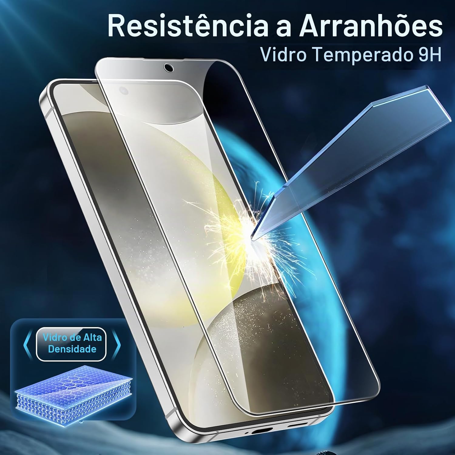 JETech Protetor de Tela para Samsung Galaxy S24, 3 Unidades: imagem adicional