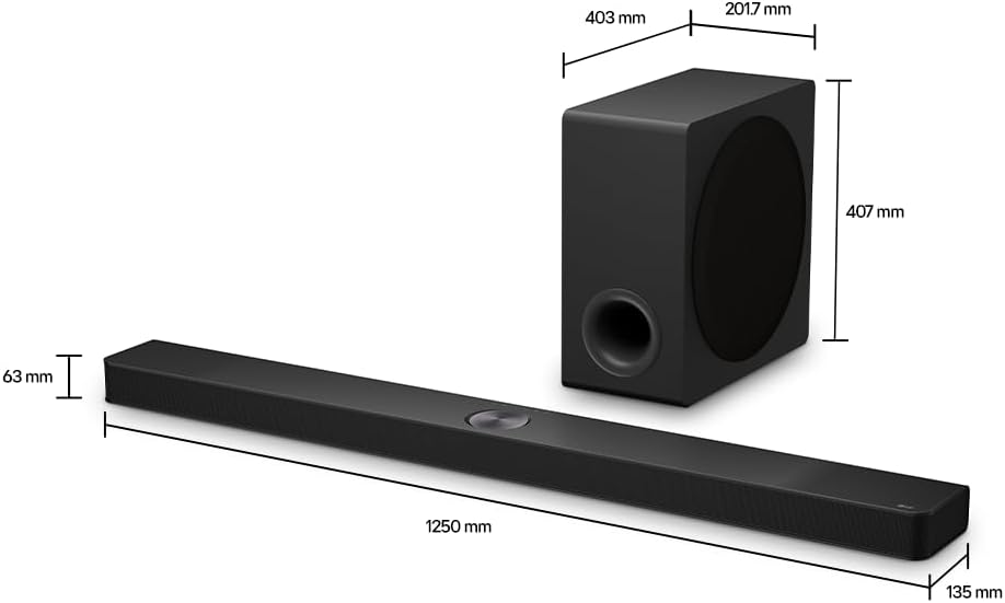 Soundbar LG Dolby Atmos, 570W RMS, 5.1.3 Canais, DTS:X, AI Room Calibration Pro, AI Sound Pro, Sem fios, WOW Orchestra, Conexões Múltiplas - S90TY: imagem adicional