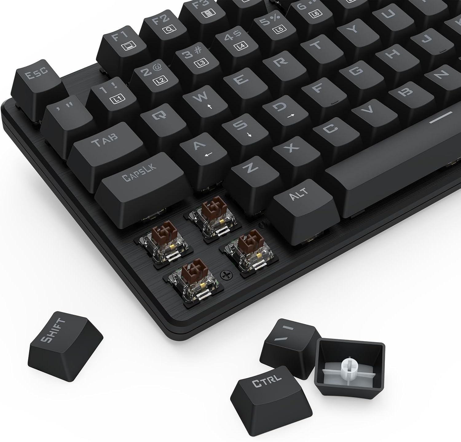 TECLADO MECÂNICO GAMER REDRAGON VALHEIM ILUMINAÇÃO RAINBOW PRETO SWITCH BROWN K608-R (PT-BROWN)