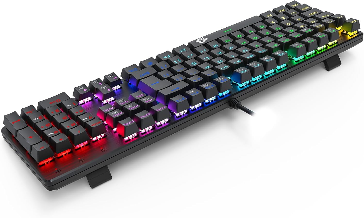 TECLADO MECANICO GAMER REDRAGON SINDRI RAINBOW PRETO: imagem adicional