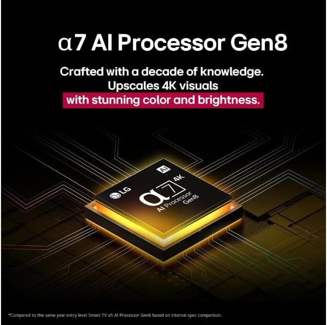 Smart TV LG UHD AI UA75 43 polegadas HDR10 Pro Processador α7 AI Ger 8 webOS 25: imagem adicional