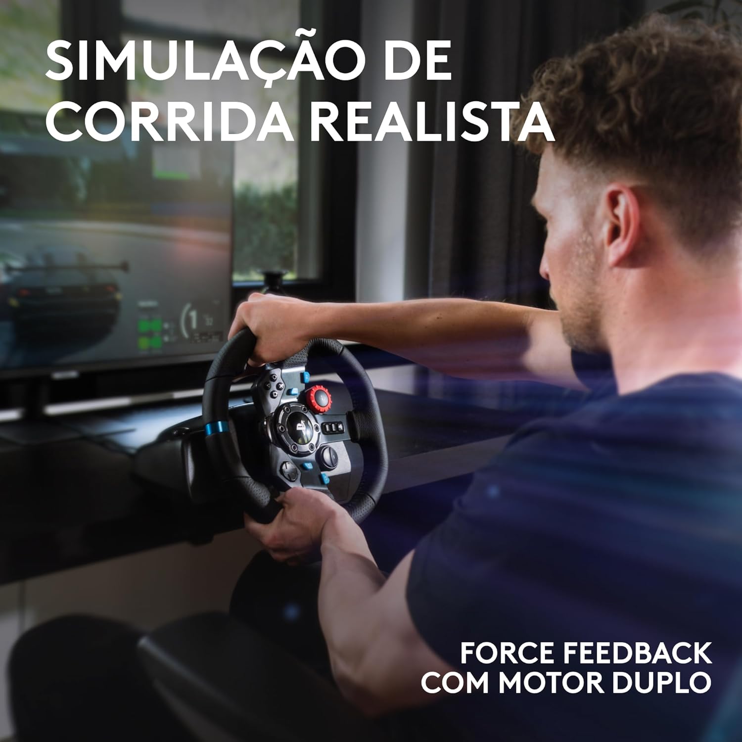 Combo Volante, Pedais e Cambio Logitech G29 SE Driving Force para PS5, PS4, PS3 e PC