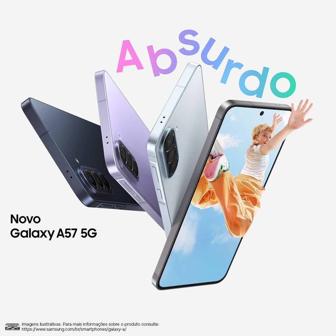 Celular Samsung Galaxy A57 5G 128GB, 8GB RAM, Câmera 50MP, IP68, Super AMOLED 6.7", Recursos AI (Azul Escuro)