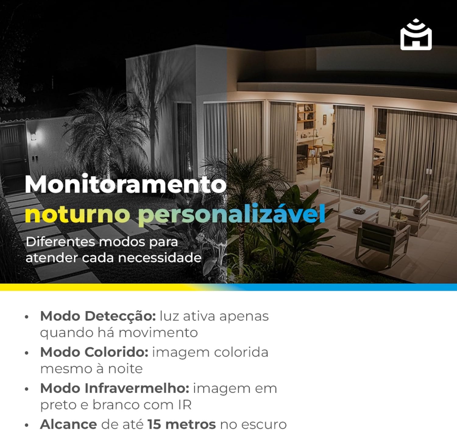 Smart Câmera Positivo A8 Wi-Fi Externa 360° 3MP IP66 Visão Noturna: imagem adicional
