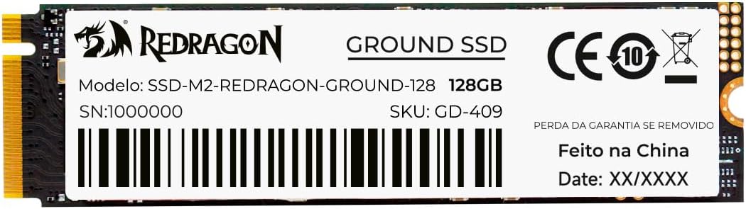 SSD M.2 NVMe Redragon Ground 128GB PCIe 3.0 GD-409: imagem adicional